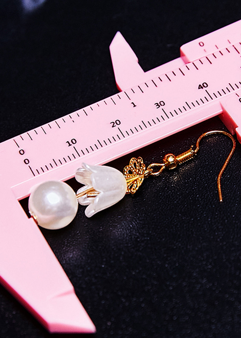 Fashion White Lily Of The Valley Pearl Drop Earrings