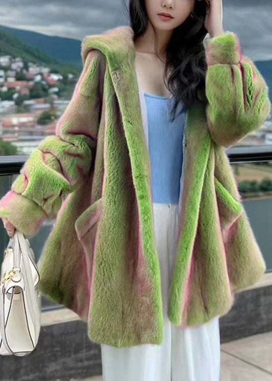 Fashion Winter Fuzzy Fur Fluffy Coat With Thick Warm