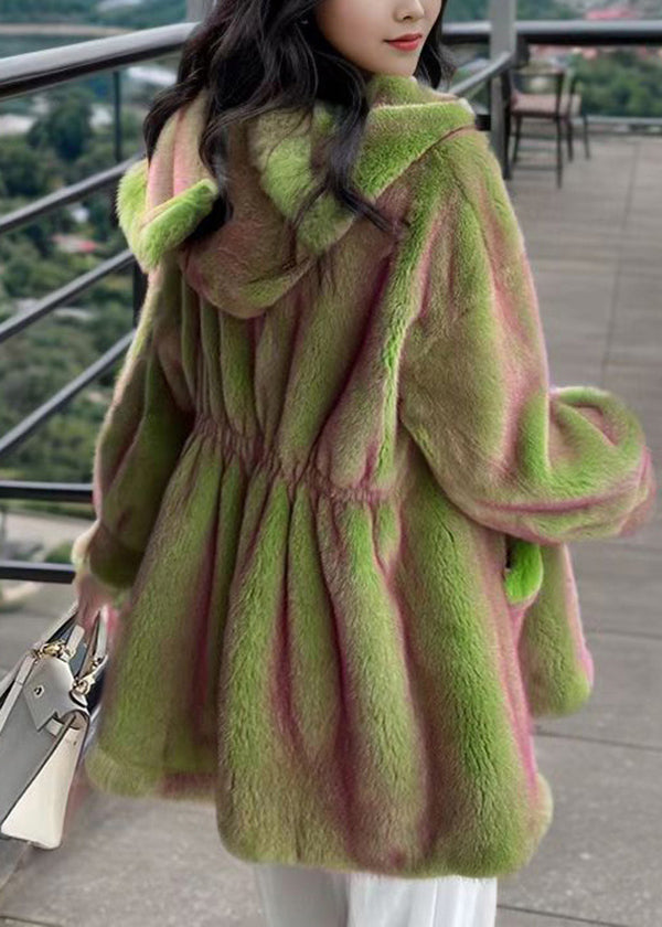 Fashion Winter Fuzzy Fur Fluffy Coat With Thick Warm