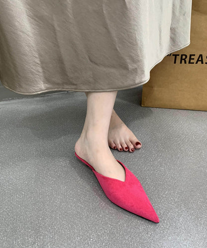 Fashion Yellow Pointed Toe Flip Flops