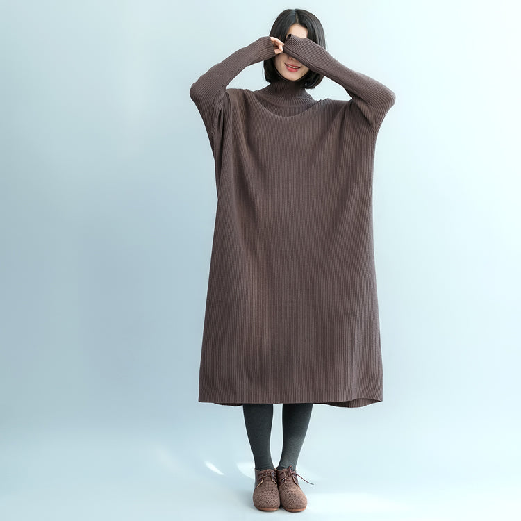 Fashion chocolate Sweater weather Vintage Fuzzy high neck knitwear