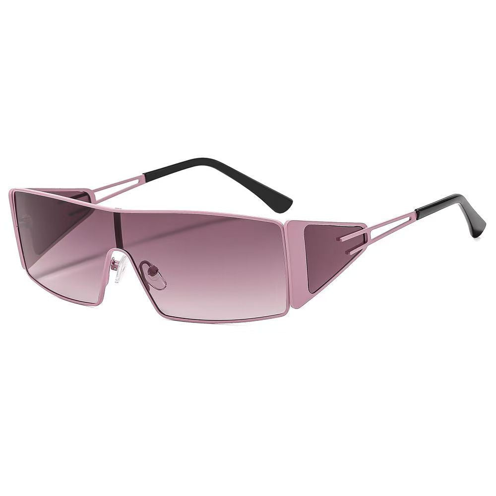 Fashionable New Brown Square One Piece Sunglasses