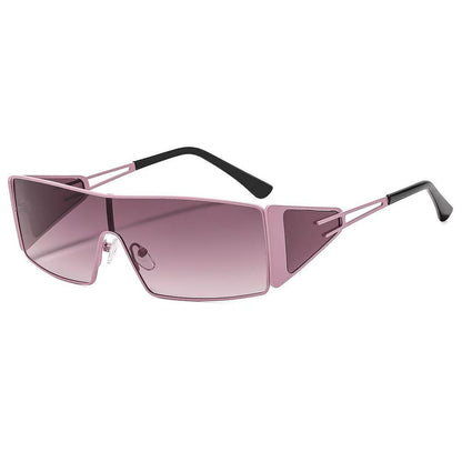 Fashionable New Brown Square One Piece Sunglasses