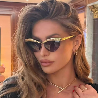 Fashionable New Half Frame Versatile Sunglasses