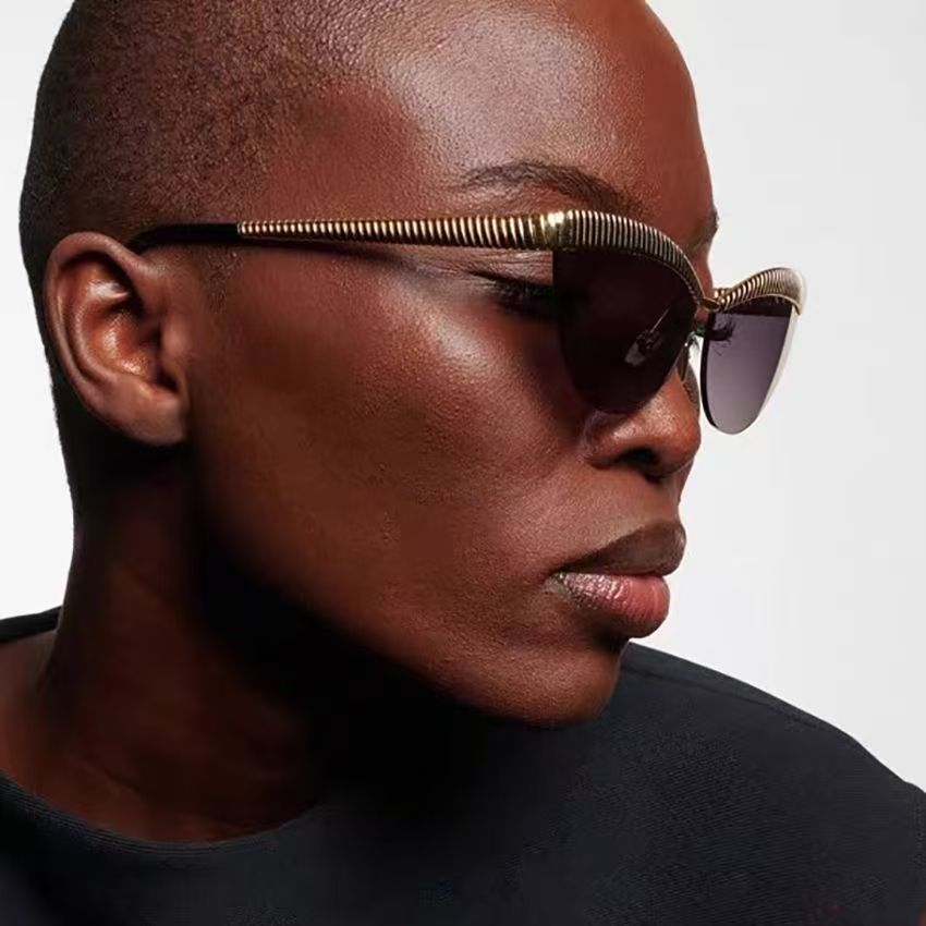 Fashionable New Half Frame Versatile Sunglasses