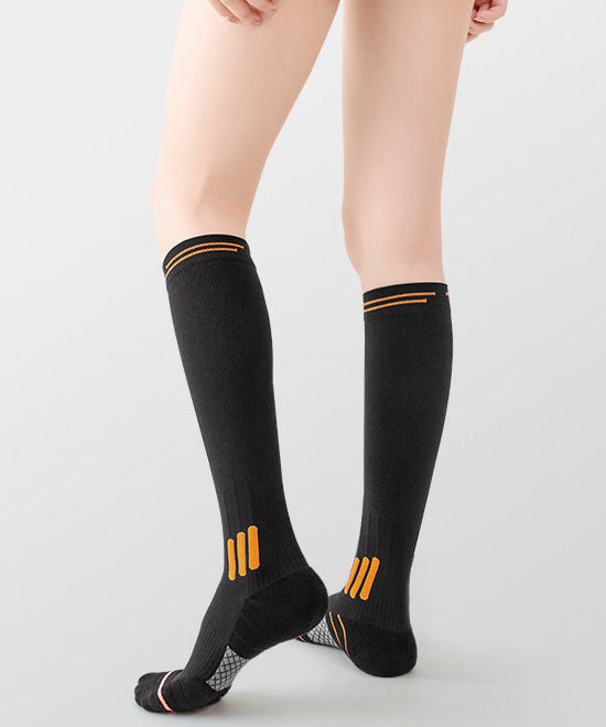 Female Sports Long Pressure Over The Calf Socks With Towel Bottom
