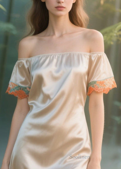 Fine Champagne Low High Design Patchwork Silk Strapless Dress Summer