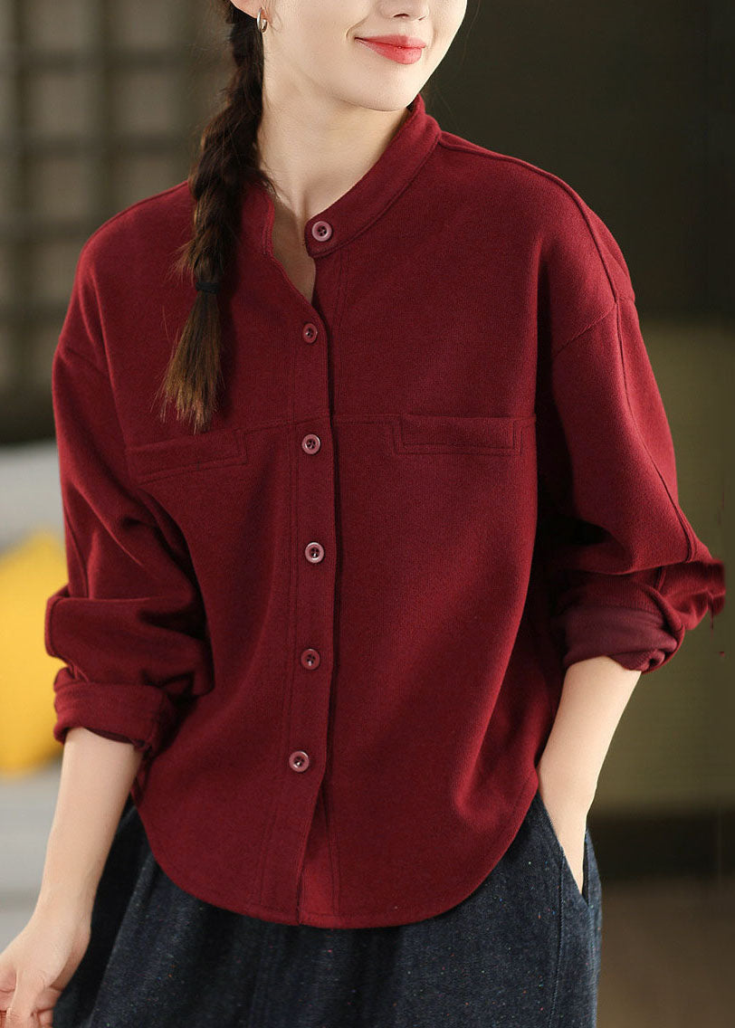 Fine Dark Grey O-Neck Solid Coats Long Sleeve