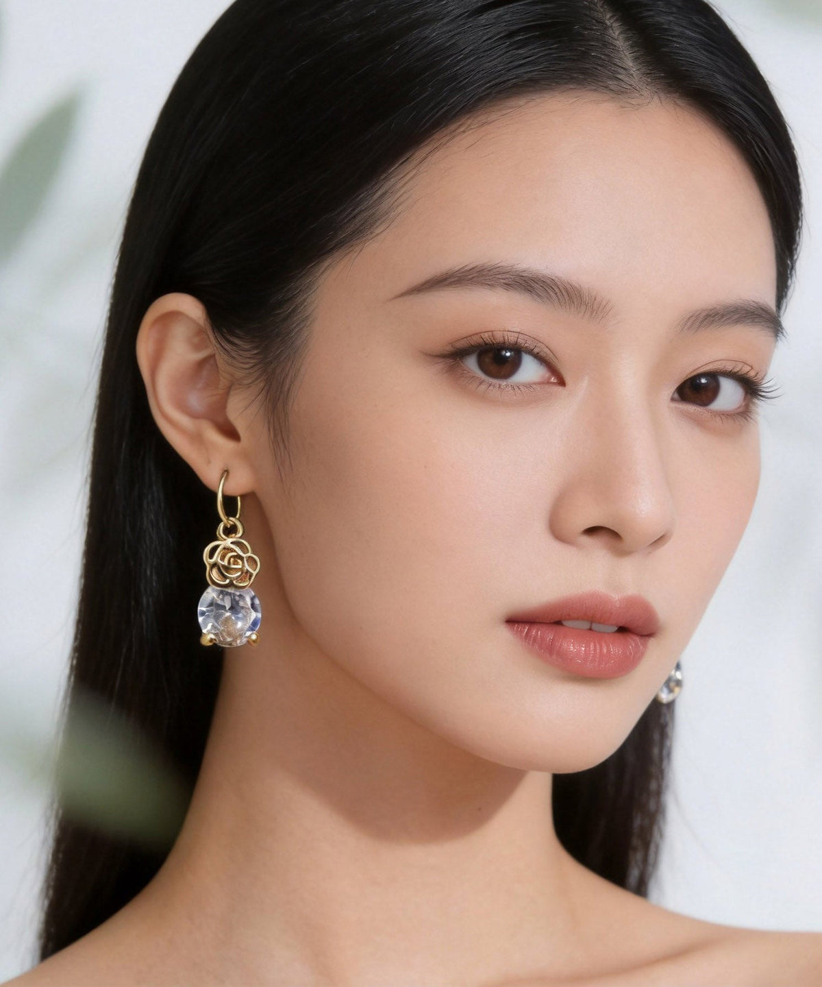 Fine Gold Gem Stone Drop Earrings