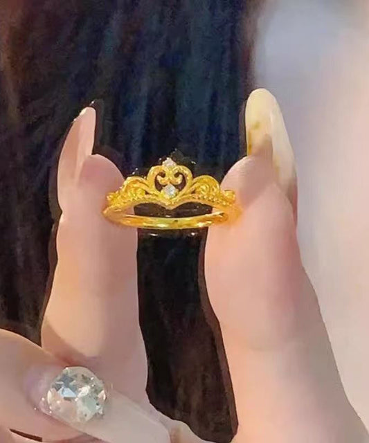 Fine Gold Sterling Silver Overgild Love Open Rings