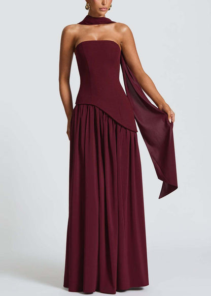 Fine Mulberry Exra Large Hem Side Open Evening Dresses Summer