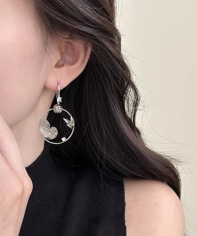 Fine Silk Copper Overigld Zircon Butterfly Hoop Earrings