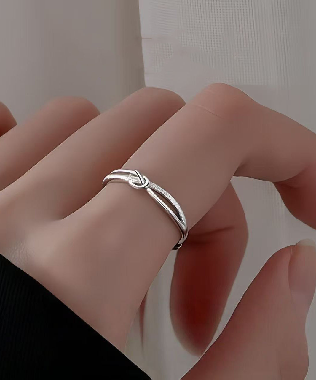 Fine Silk Sterling Silver Fortune Adjustable Rings