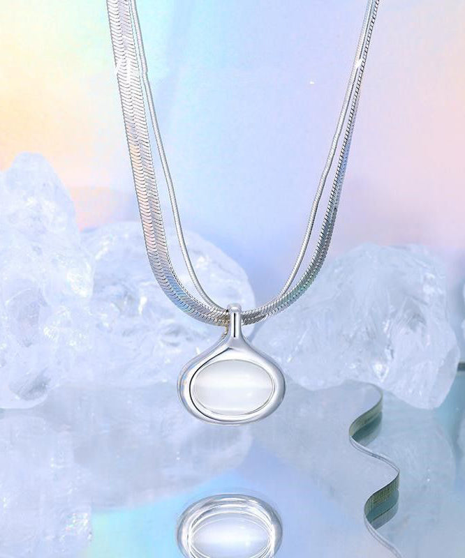 Fine Silk Sterling Silver Pendant Necklace
