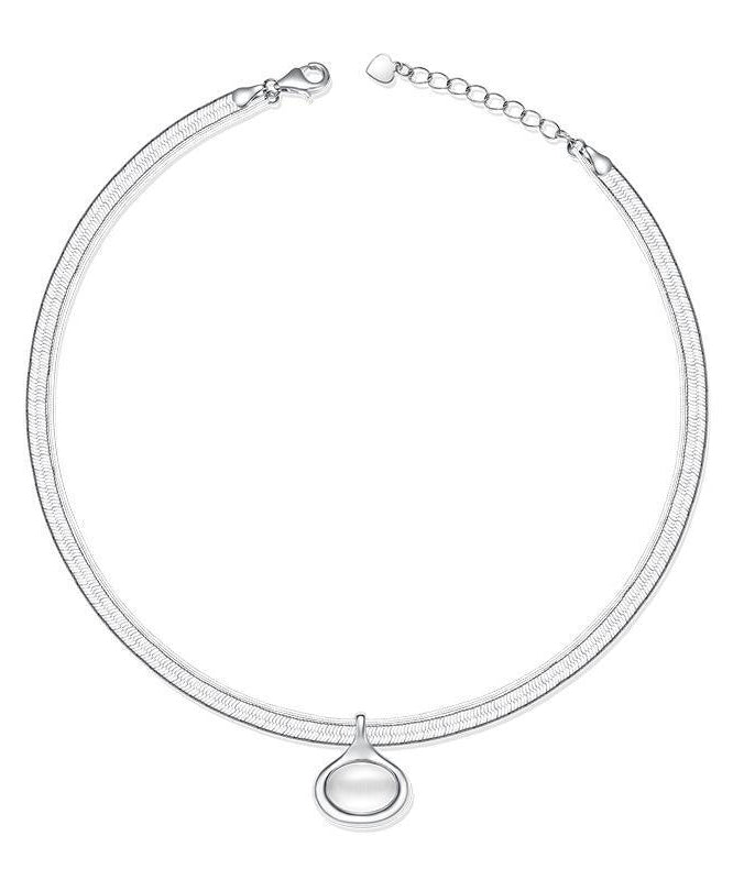 Fine Silk Sterling Silver Pendant Necklace