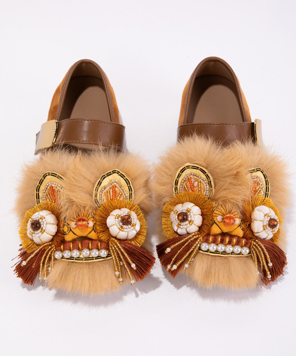Fine Tiger Flat Shoes For Women Coffee Flat Shoes For Women