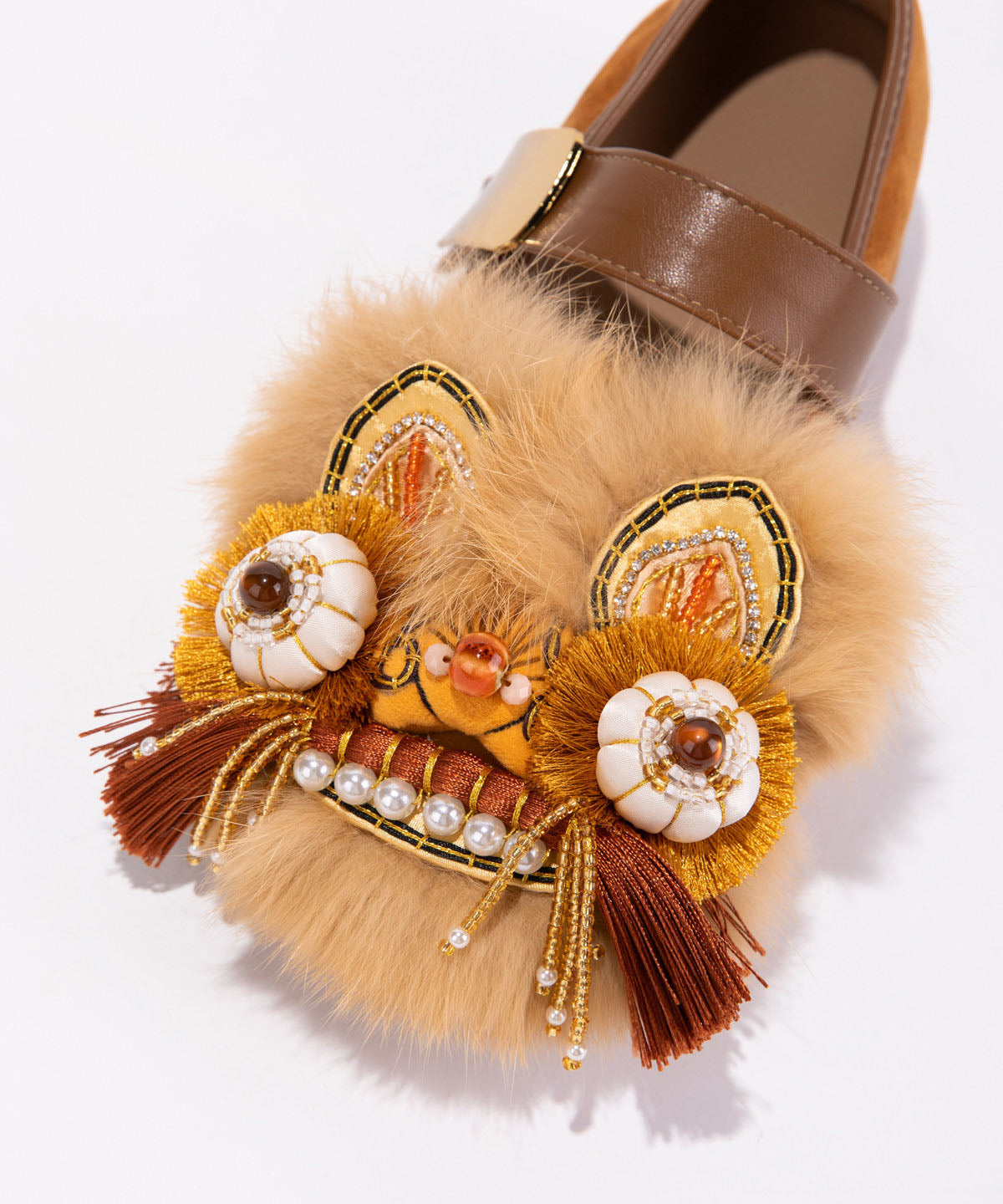 Fine Tiger Flat Shoes For Women Coffee Flat Shoes For Women