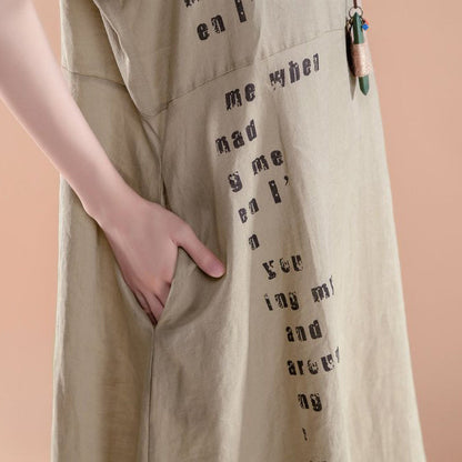 Fine cotton maxi dress plus size Short Sleeve Pockets Summer Casual Dress