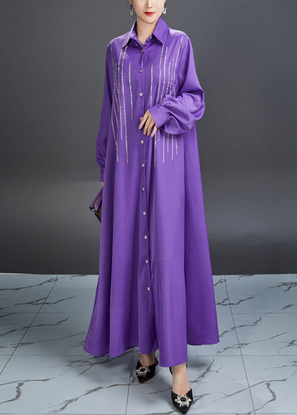 Fitted Black Peter Pan Collar Striped Maxi Dresses Lantern Sleeve