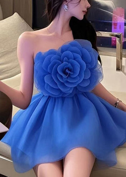 Floral Coffee Cold Shoulder Solid Mini Dresses Sleeveless