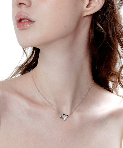 Floral Small Round Bead Thread Copper Plated Small Pendant Fine Choker
