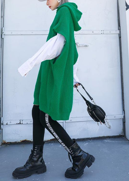 For Spring green sweaters trendy plus size hooded pockets tops - SooLinen