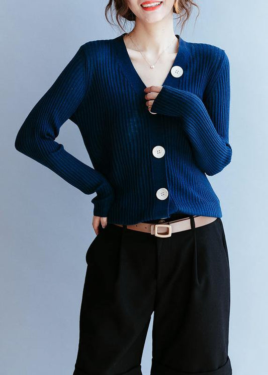 For Work navy top v neck plus size clothing fall knit sweat tops - SooLinen