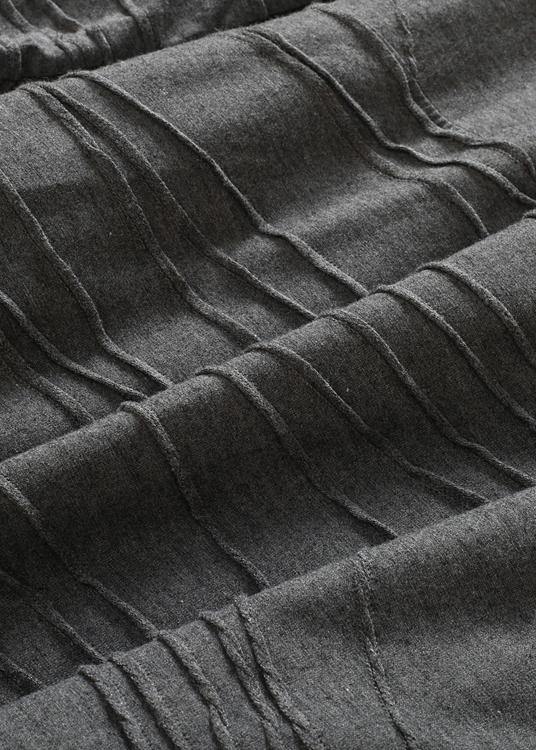 For Work o neck asymmetric Sweater dress outfit gray Funny knitted fall - SooLinen