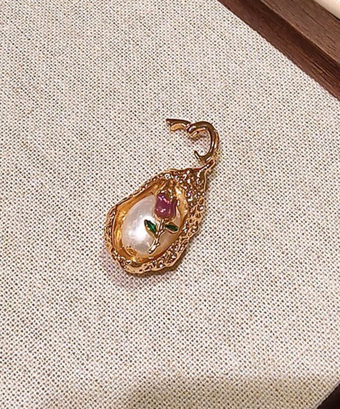 French Baroque Pearl Monet's Garden Pendant Necklace