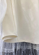 Load image into Gallery viewer, French Black Lace Wrinkled High Waist Tulle Skirt Summer