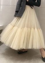 Load image into Gallery viewer, French Black Ruffled High Waist Tulle Skirts Summer