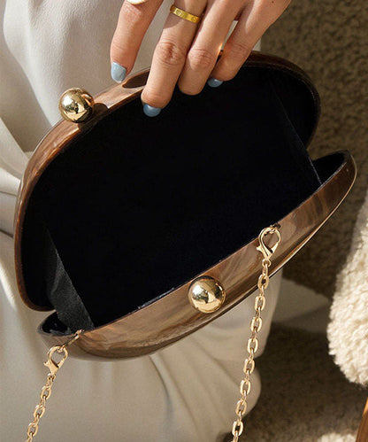 French Brown Luxury Banquet Acrylic Evening Bag