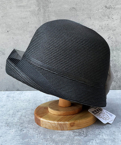 French Coffee Tulle Bow Patchwork Bucket Hat