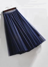 Load image into Gallery viewer, French Coffee Wrinkled Elastic Waist Tulle Skirts Summer