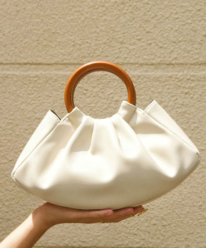 French Design Silver Pleated Cloud Versatile Tote Handbag