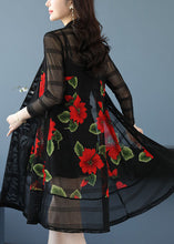 Load image into Gallery viewer, French Green V Neck Print Hollow Out Long Ice Size Knit Cardigan Long Sleeve