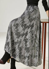 Load image into Gallery viewer, French Grey Sequins Exra Large Hem Skirt Summer
