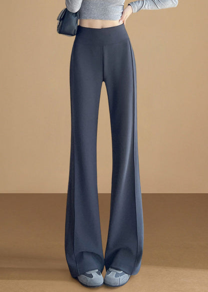 French Navy High Waist Cotton Bell-bottom Trousers Pants Fall