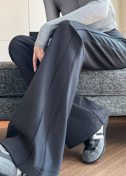 French Navy High Waist Cotton Bell-bottom Trousers Pants Fall