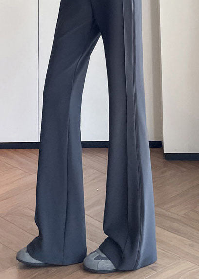 French Navy High Waist Cotton Bell-bottom Trousers Pants Fall