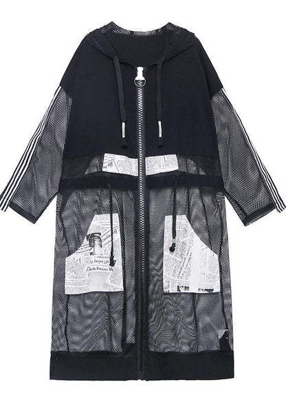 French hooded tulle fall dresses Fashion Ideas black Plus Size Dress - SooLinen