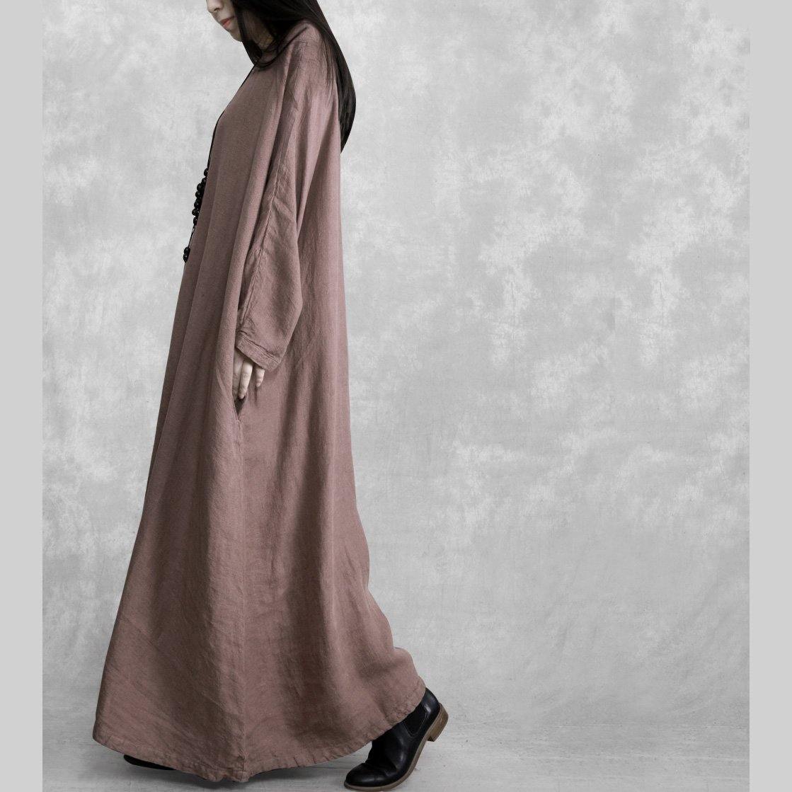 French O Neck Pockets Spring Quilting Clothes Outfits Black Long Dresses - SooLinen