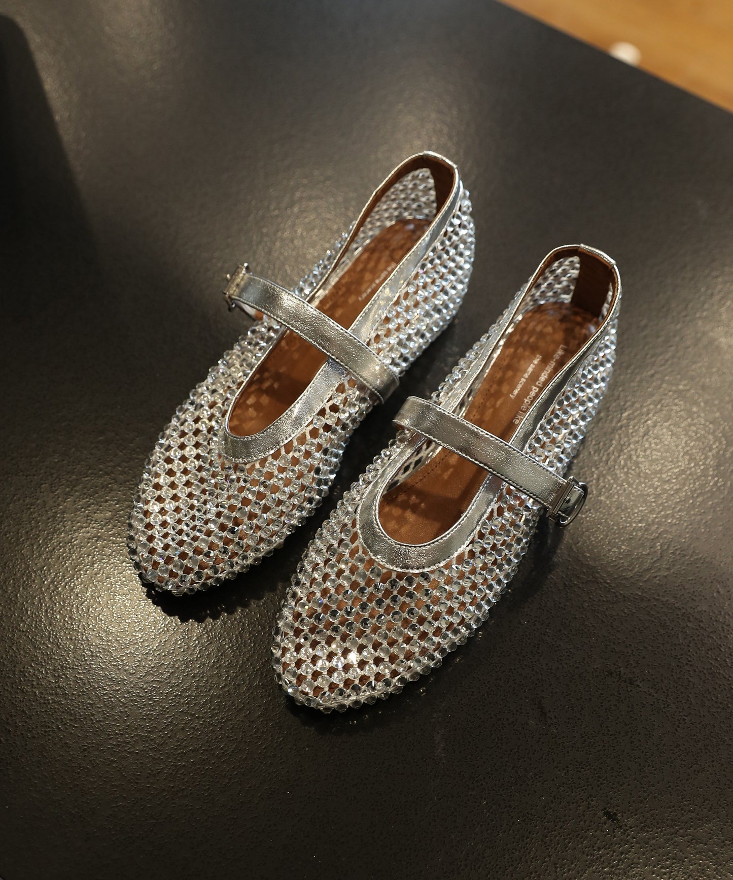 Gold Zircon Splicing Hollow Out Wedge Sandals
