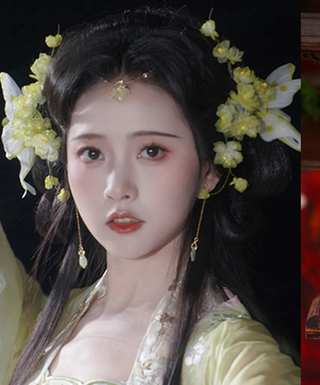 Gradient Color Alloy Floral Butterfly A Pair Hairpin