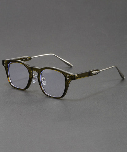 Gradient Color Blue Metal Patchwor Blue Light Blocking Unisex Reading Glasses