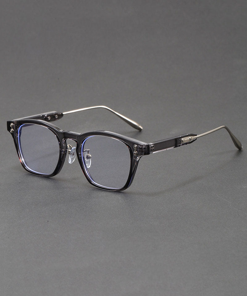 Gradient Color Blue Metal Patchwor Blue Light Blocking Unisex Reading Glasses