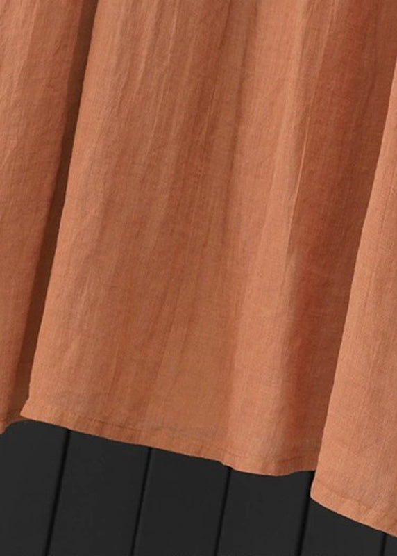 Gradient Color Brown Cozy Holiday Maxi Dress Summer