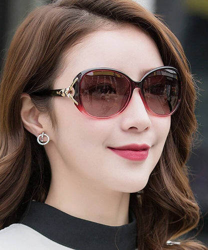 Gradient Color Purple Alloy Resin Sunglasses