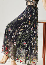 Load image into Gallery viewer, Handmade Black Embroidered Tulle Skirts Summer