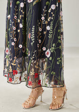 Load image into Gallery viewer, Handmade Black Embroidered Tulle Skirts Summer